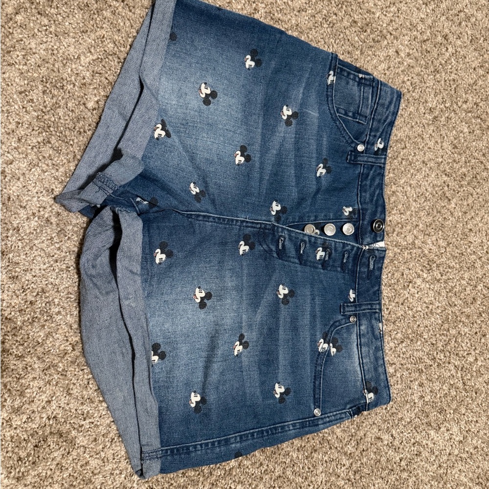 Disney Blue Jean Shorts with Character Design